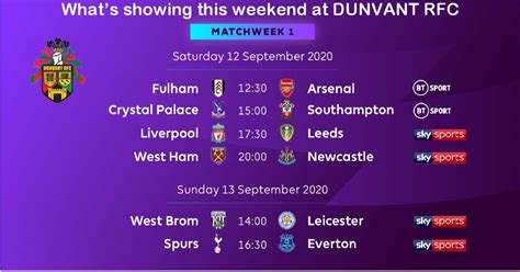 premier league game this weekend
